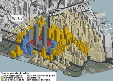 Modello 3D degli edifici del World Trade Center