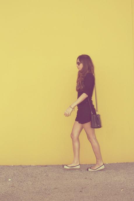 #HEART lovehandmade_barbara valentina grimaldi_outfit fashion blog_summer 2013_zara sweater_bershka lace shorts_chanel flats_furla bag_heart necklace_round sunglasses