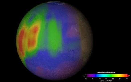Metano nell'atmosfera di Marte. Fonte: Mars Explorer