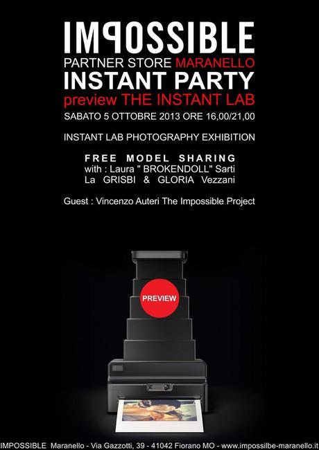 5 ottobre: INSTANT PARTY @ Impossible Partner Store Maranello