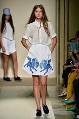 MILAN, ITALY - SEPTEMBER 22:  A model walks the runway during the Sergei Grinko show as a part of Milan Fashion Week Womenswear Spring/Summer 2014 at  on September 22, 2013 in Milan, Italy.  (Photo by Tullio M. Puglia/Getty Images for Sergei Grinko)