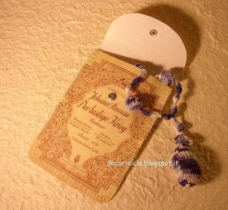 Astuccio verticale, di carta e plastica adesiva trasparente astuccio verticale musicale 3