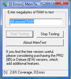 Far eseguire una diagnosi dei moduli di memoria RAM!