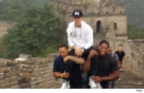 justin bieber muraglia cinese