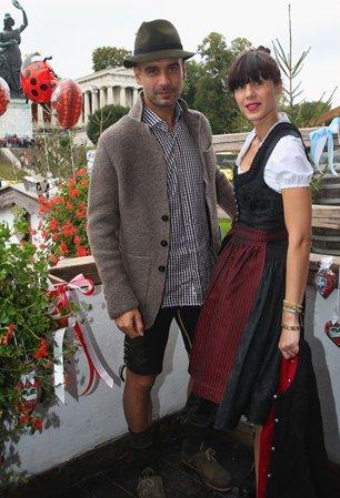 Pep Guardiola all'Oktoberfest, con il tradizionale costume bavarese