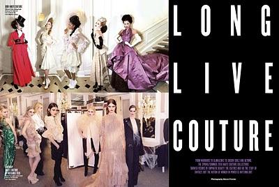 LONG LIVE COUTURE... by Simon Proctor for V MAGAZINE #65 LONG LIVE COUTURE... by Simon Proctor for V MAGAZINE #65