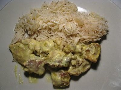 Pollo al curry  e riso pilaf e....lo spelling!!!!