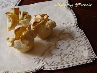 Saccottini con crema dolce al formaggio, cedro e arancia canditi