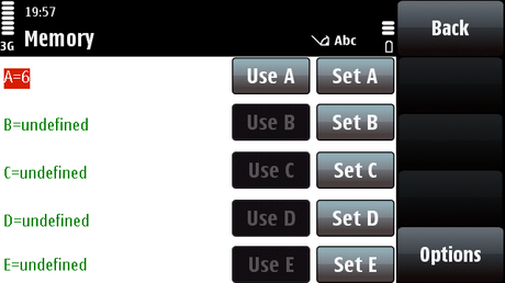 TouchCalc: calcolatrice scientifica per Symbian S60 V5