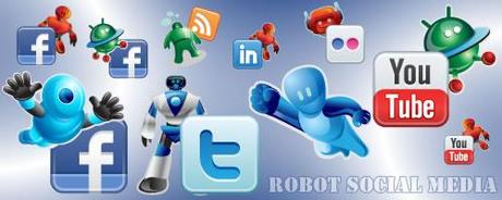 Pack 147 icone Social Media con tema i Robot