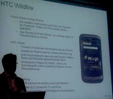 HTC: ecco la prima immagine di Wildfire con Android 2.1