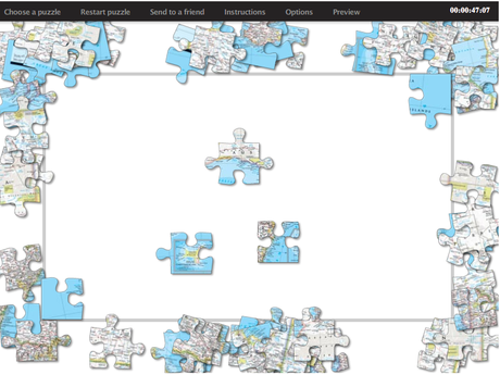 puzzle, carte geografiche, atlas, national geographic