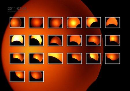 La prima eclisse parziale di Sole del 2011