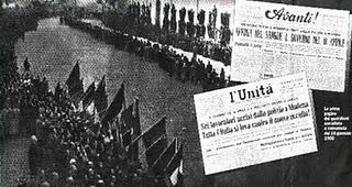 Palmiro Togliatti pronuncia l'orazione funebre per i sei operai uccisi a Modena il 9 gennaio 1950