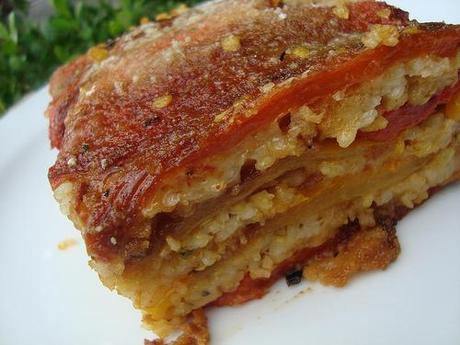 Timballo di riso e peperoni