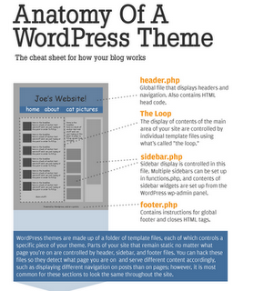 Anatomia di un tema per WordPress in un info-grafico