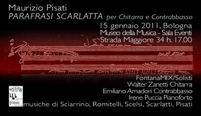Maurizio Pisati 15 gennaio 2011Bologna, Museo della Musica - Sala Eventi, Strada Maggiore 34 h.17.00 Maurizio Pisati 15 gennaio 2011Bologna, Museo della Musica - Sala Eventi, Strada Maggiore 34 h.17.00