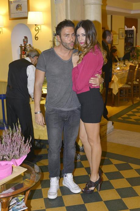 GIACOMO URTIS CON LA SHOWGIRL ALESSIA FABIANI COMPLEANNO 2013 GOSSIP