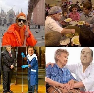 fotomontaggi di Silvio Berlusconi affidato ai servizi sociali