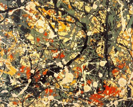 Jackson Pollock  - Number 8 - 1949 (detail) - Oil, enamel, and aluminum paint on canvas -  Neuberger Museum, State University of New York