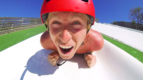 Slip and Slide LAUNCH RAMP! Slip and Slide