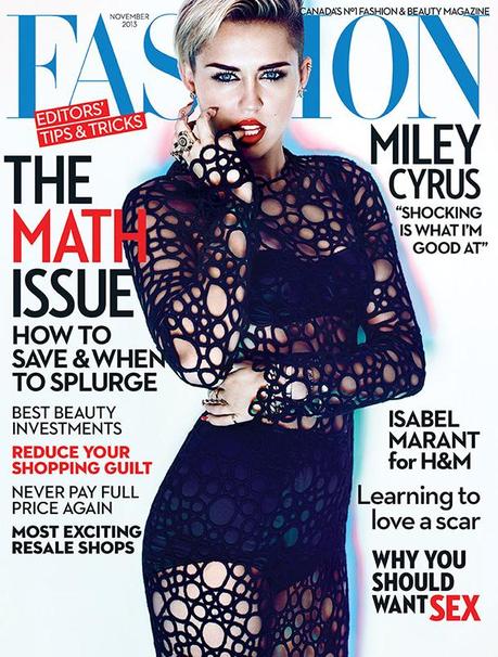 Myley Cyrus per la copertina di Fashion Magazine