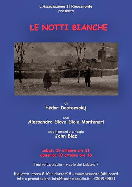 Le notti bianche al Teatro Le Sedie di Roma (promozione €5)