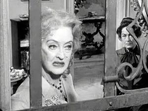 Cropped screenshot of Bette Davis and Joan Cra...