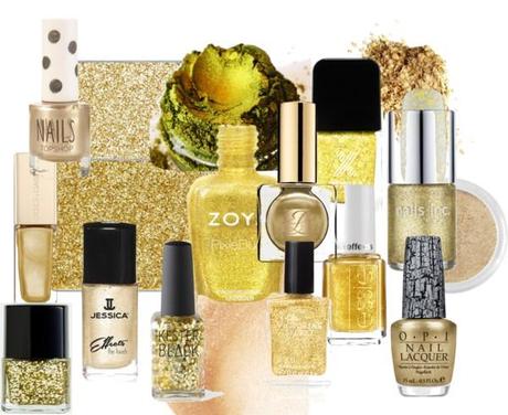 gold nail polish