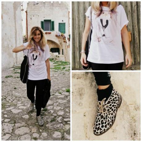 outfit moda fashion manymal tshirt scarpe lecrown