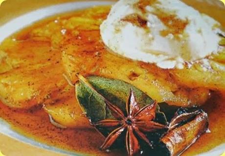 Ananas caramellata con sesamo Ananas caramellata con sesamo