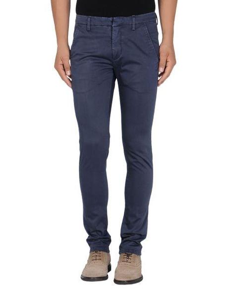 Gesù esiste e viaggia in metro insieme a noi DONDUP, Pantalone elasticizzato, pantalone blu, pantalone slim, yoox