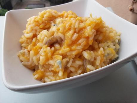 Risotto Zucca Funghi e gorgonzola