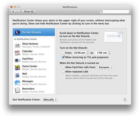 Do Not Disturb OS X Mavericks Recensione di OS X Mavericks, il nuovo sistema operativo di Apple