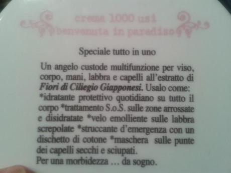 Recensione Crema 1000 usi benvenuta in paradiso Be Chic Recensione Crema 1000 usi benvenuta in paradiso Be Chic