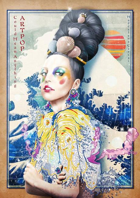 Maddalena Carrai - Lady Gaga illustrazione