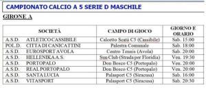 Calcio a 5 – A.S.D. Atletico Cassibile vs. Città di Canicattini 6-6 Le squadre del girone A del campionato di serie D di calcio a 5