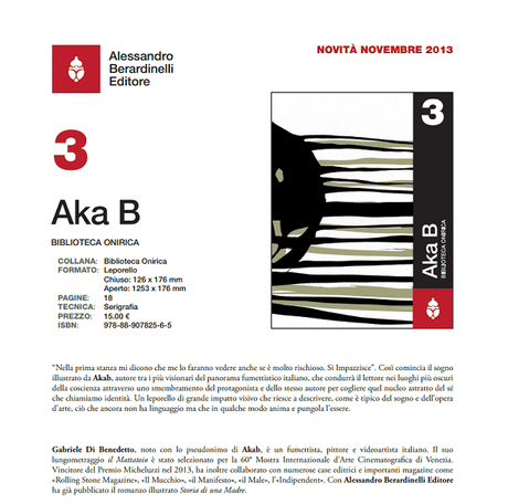 Alessandro Berardinelli Editore presenta la nuova collana Biblioteca Onirica Andrea Bruno Alessandro Berardinelli Editore Alberto Ponticelli Akab 