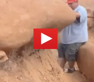 Gruppo di boy scout distruggono una roccia di quasi 200 milioni di anni roccia