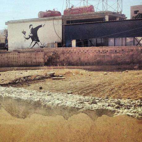 Banksy - flower thrower Banksy west bank