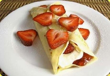 triangolini di crepes alla frutta