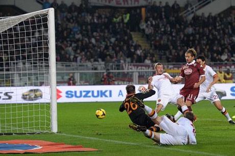 (Cerci devia in porta il gol del pareggio contro la Roma)