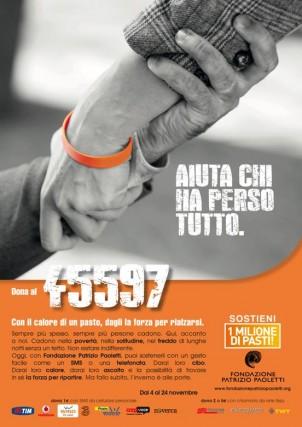 Fondazione Patrizio Paoletti aiuta chi ha perso tutto con “1 Milione di Pasti”
