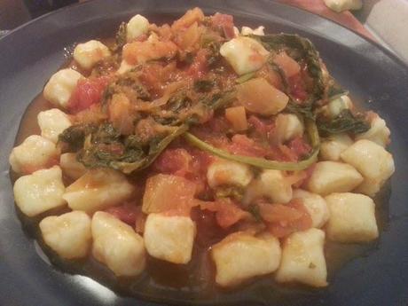 Gnocchi con cime pomodoro e zucca