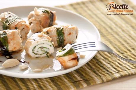 Involtini di pollo e cicoria pollo cicoria parmigiano