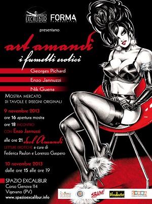 Georges Pichard, Enzo Jannuzzi, Nik Guerra nella mostra Art Amandi Georges Pichard, Enzo Jannuzzi, Nik Guerra nella mostra Art Amandi Nik Guerra