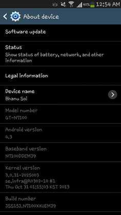Android 4.3 Galaxy Note 2 aggiornamento N7100XXUEMJ9