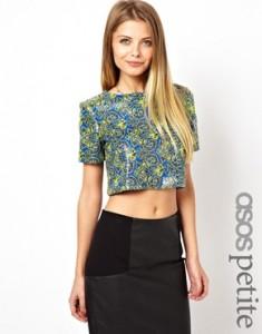 Asos top corto paillettes