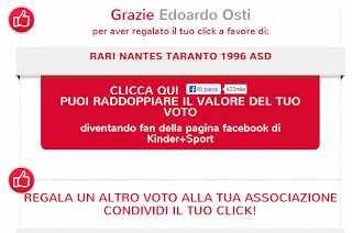 Concorso Kinder: vota la RN Taranto (e gli altri, se non l'hai ancora fatto!)