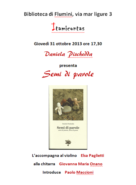 Itamicontas ha presentato: Semi di parole di Daniela Pischedda.